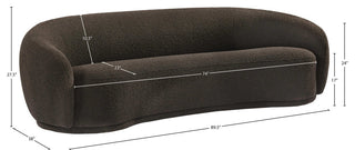 Hyde Boucle Fabric Upholstered, Brown, Sofa