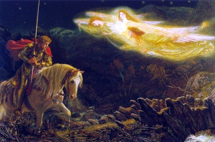Arthur Hughes Sir Galahad, Gallery Wrapped Canvas Print, 18"x27"