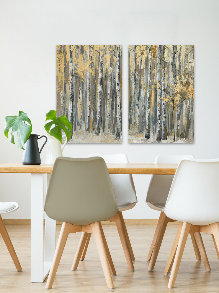 Autumn Forest Diptych, 80"x60"