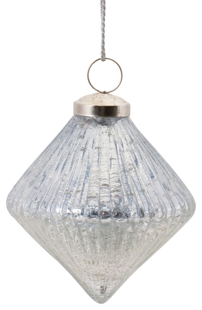 Textured Mercury Glass Ornament, 6-Piece Set