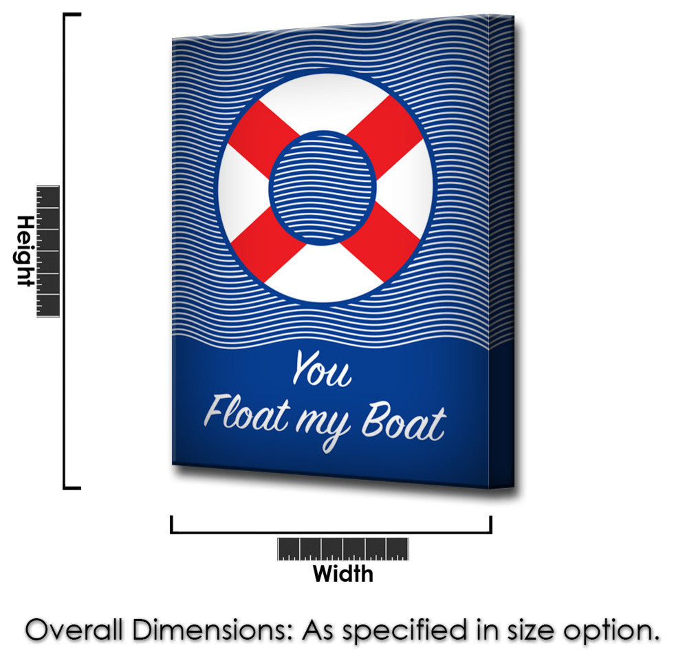 Ready2HangArt 'You Float my Boat' Canvas Art, (Xs) 16" Hx12" W