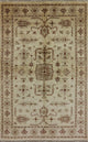 6x10 Ivory Oushak Collection Peshawar Quality Chobi Hand Knotted Area Rug H9393