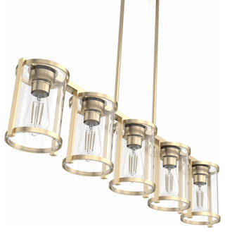 Astwood Alturas Gold With Clear Glass 5 Light Chandelier Ceiling