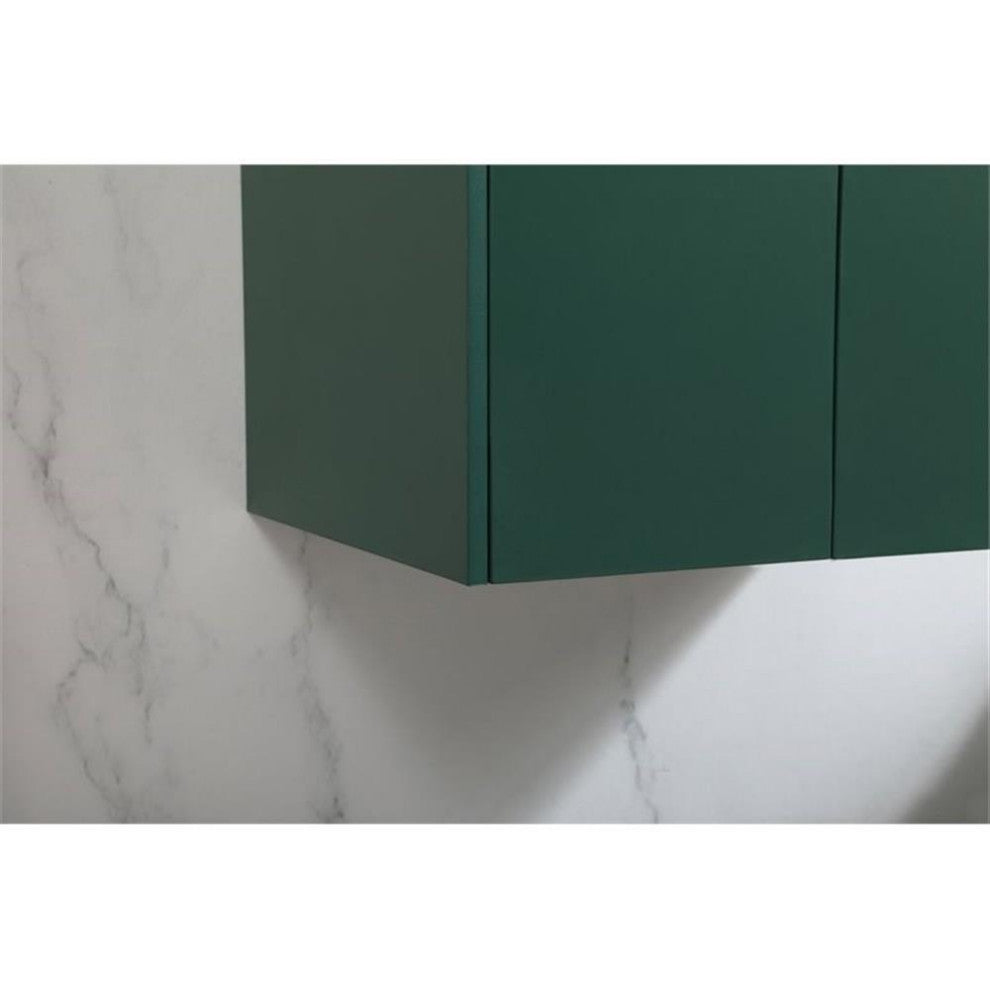Elegant Decor Penn 24" Aluminum Alloy MDF Single Bathroom Vanity in Green