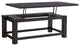 Space Saver Solid Wood Lift Top Coffee Table, Black Coffee