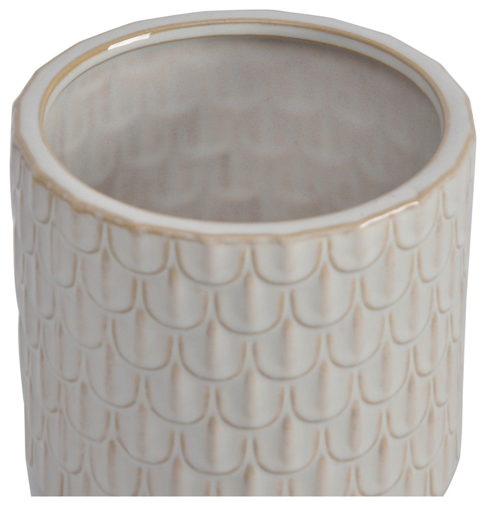 Contemporary Herb Planter 7in White - White
