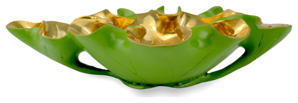 Wrapped Lotus Leaf Green Bowl