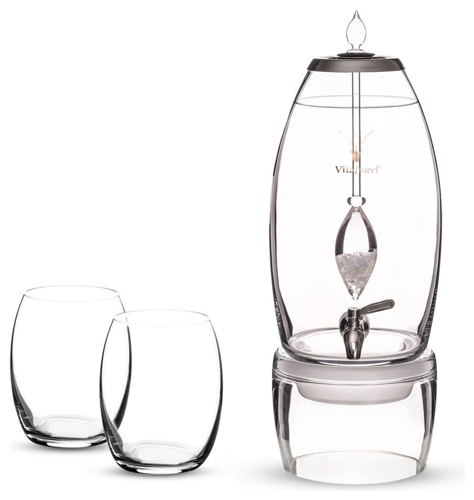 Water Dispenser, VitaJuwel Grande, Drinking Glass 6pc Set, Luna