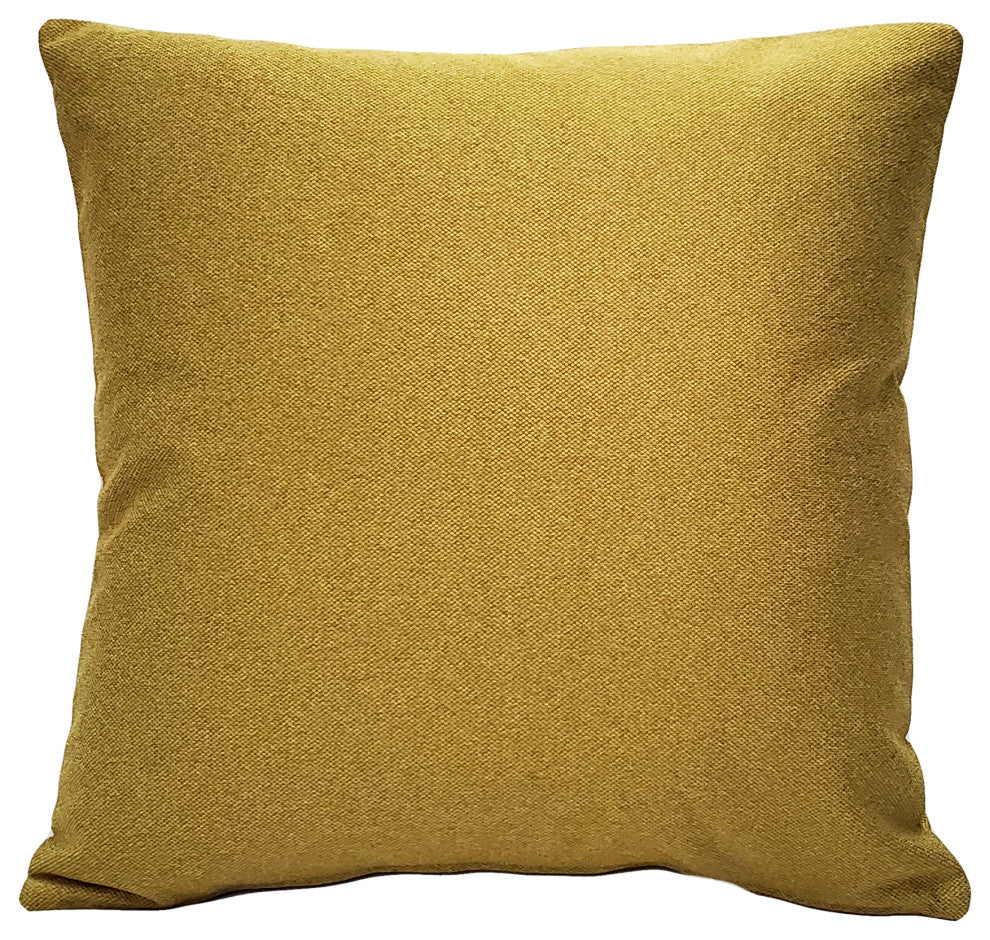Rio Grande Ochre Gold Throw Pillow 20x20, with Polyfill Insert
