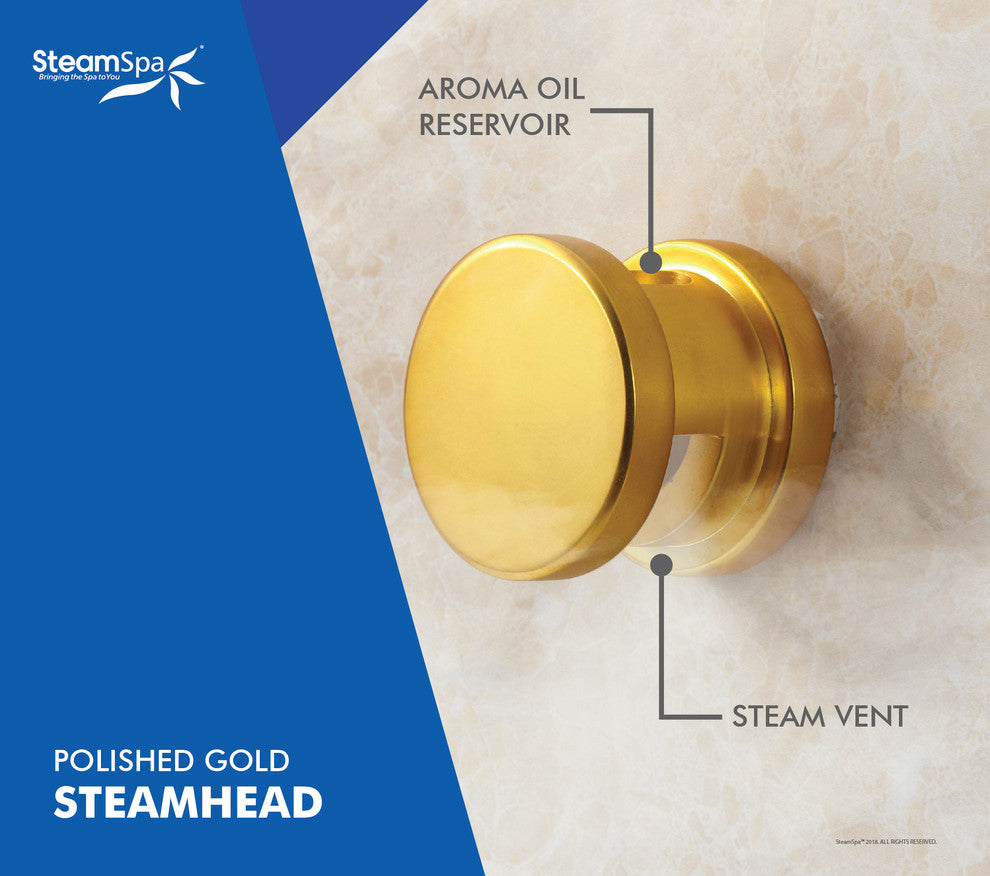 Steamspa Royal Control Kit, Polished Brass