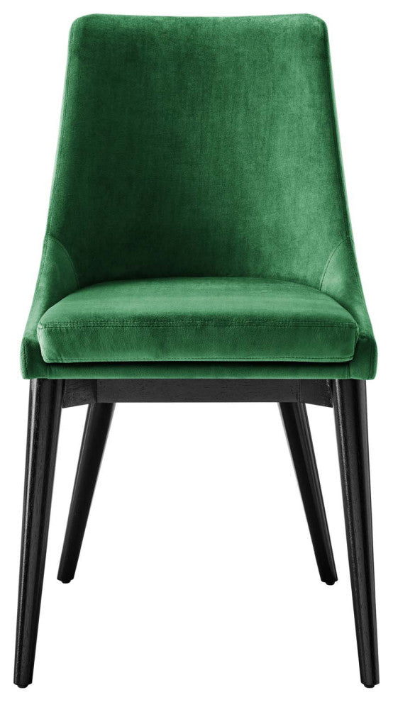 Side Dining Chair, Set of 2, Green, Velvet, Modern, Cafe Bistro Hospitality