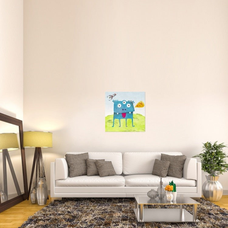 "Alien Friend Number 3" Stretched Canvas Giclee by Skip Teller, 30x30"
