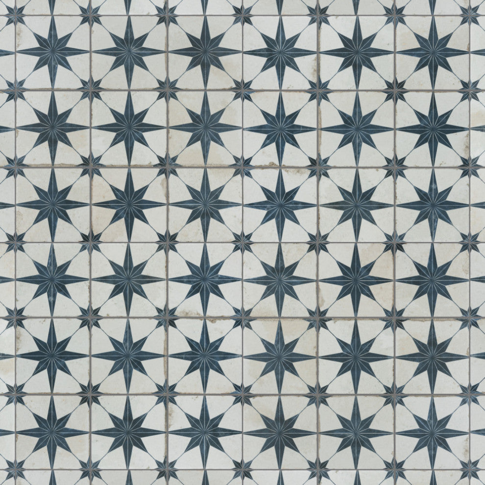 Harmonia Kings Star Blue Ceramic Floor and Wall Tile