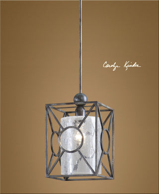 Uttermost 21978 Arbela 9"W Contemporary Designer Mini Pendant - Rust Black with