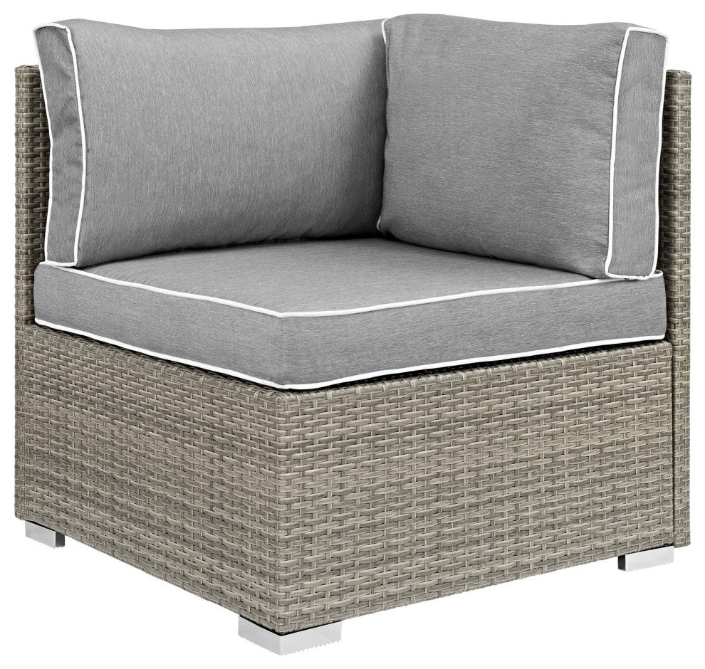 Light Gray Gray Repose 6 Piece Outdoor Patio Sectional Set