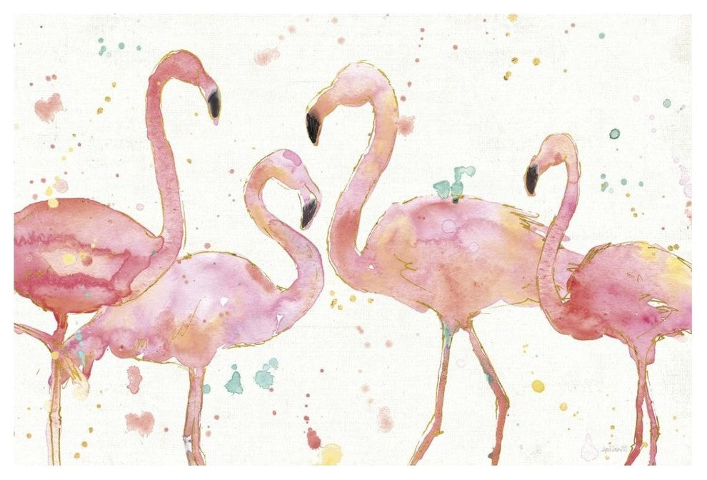 "Flamingo Fever I" Digital Paper Print by Anne Tavoletti, 20"x14"