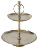 Grand Hotel 2 Tier Tray Round Stand, 11.75 Inches Tall
