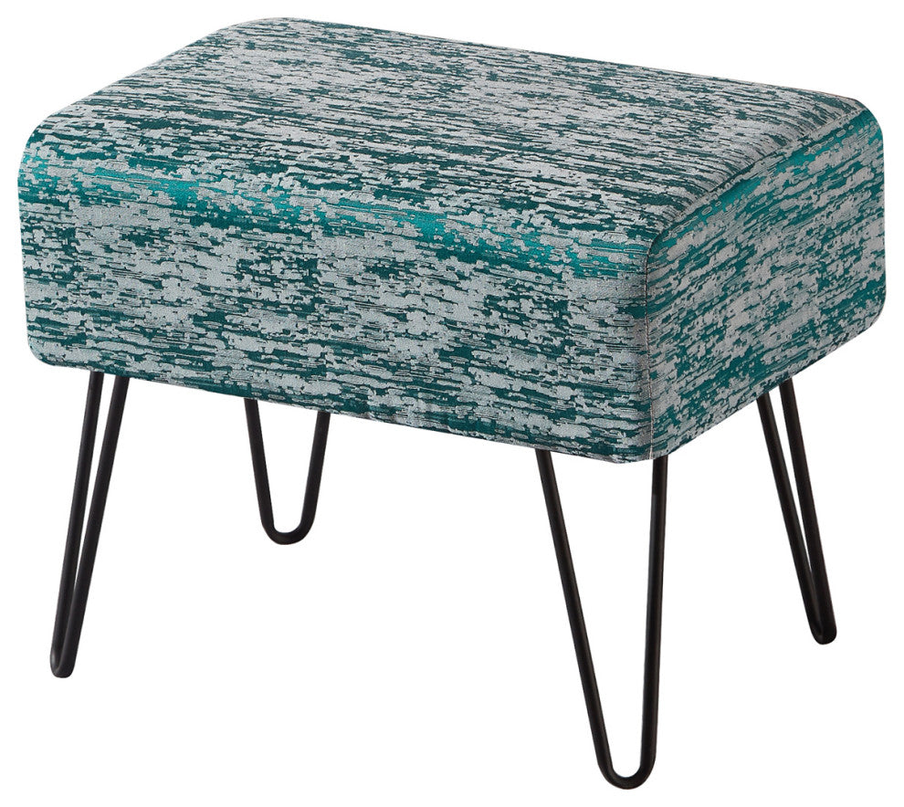 Jacquard Ottoman Ottoman, Alhambra, 19''x13''x17''