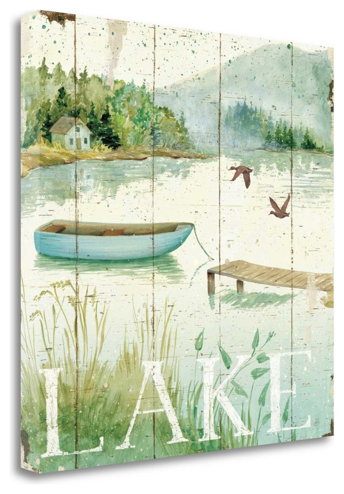 "Lakeside II" By Daphne Brissonnet, Giclee Print on Gallery Wrap Canvas