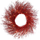 Red Lacquered Quailbrush With Battery Operated LED Lights, 22"