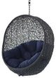 Swing Lounge Chair, Sunbrella, Black Navy Blue, Modern, Outdoor Patio Bistro