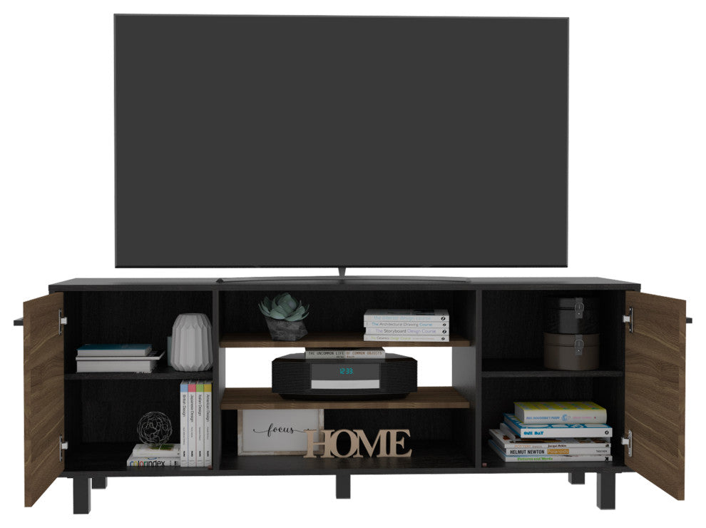 DEPOT E-SHOP Egeo TV Stand, Carbon Espresso/Pine