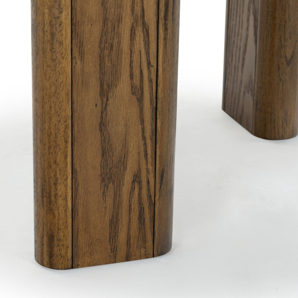 Safavieh Couture Olivetta Round Wood Dining Table, Medium Oak