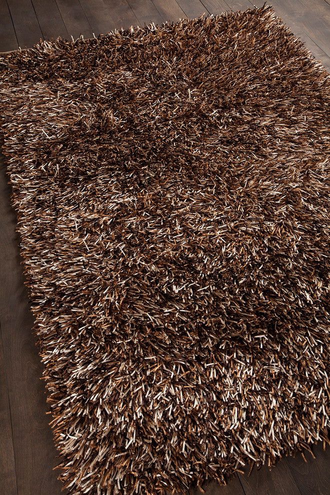 Iris Contemporary Area Rug, Brown, 5'x7'6" Rectangle