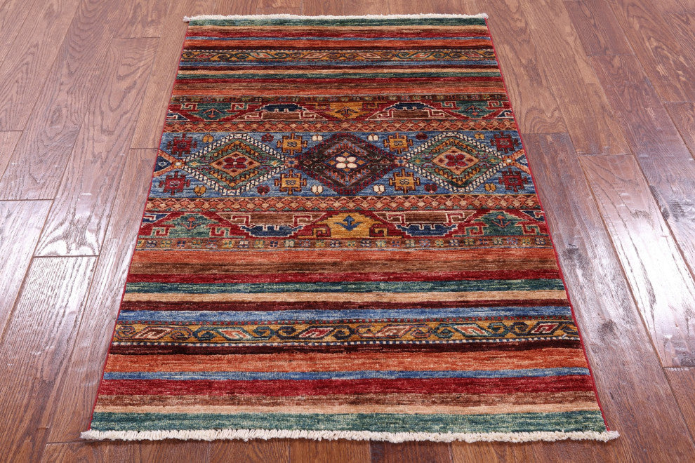 2' 9" X 4' 0" Khorjin Super Kazak Hand Knotted Wool Rug - Q12341