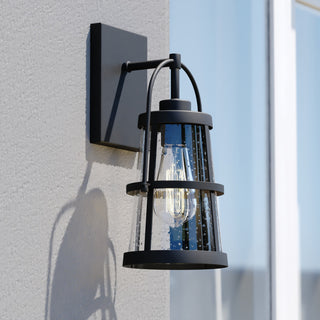 Portage Park 6.5" Outdoor Wall Light Matte Black