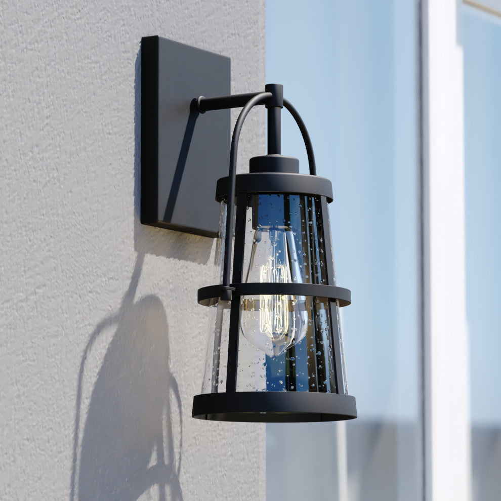 Portage Park 6.5" Outdoor Wall Light Matte Black