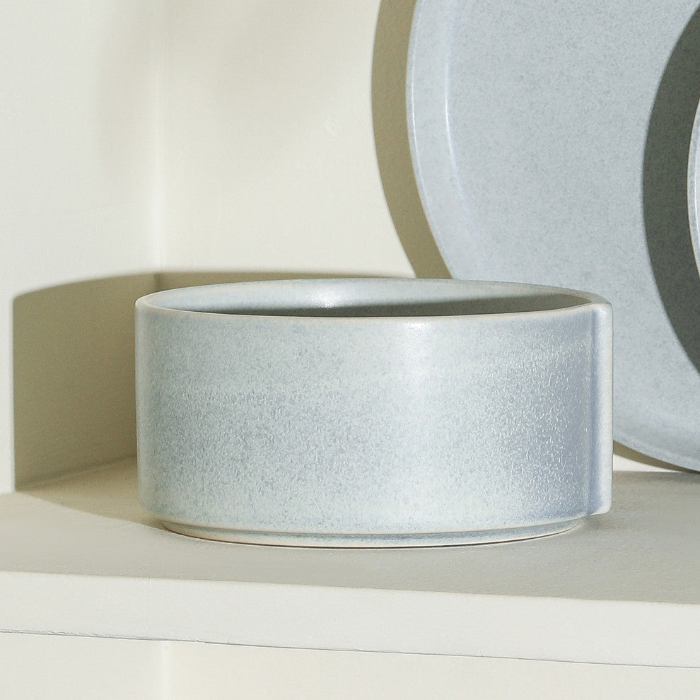 Stone Lain Bao Stoneware Bowl Set of 4, Blue-Grey