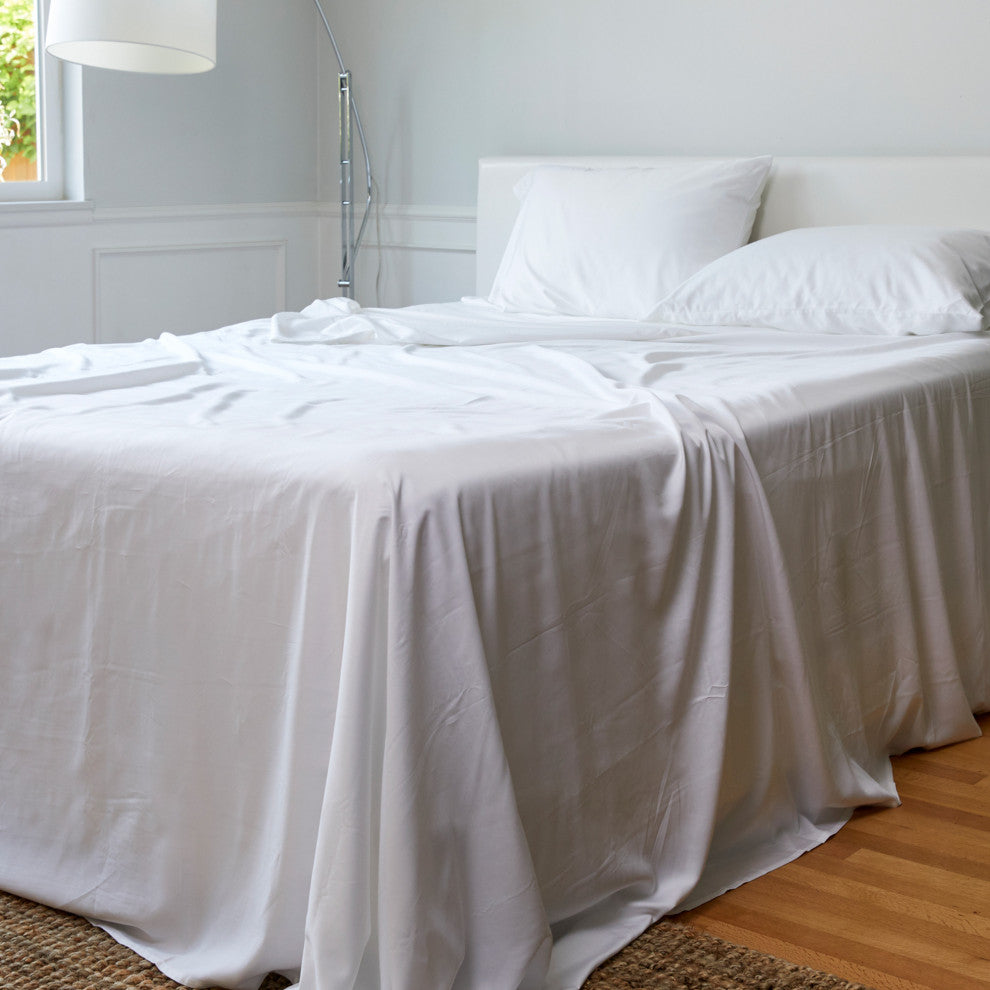 BedVoyage 100% Viscose from Bamboo Sheet Set, White, Full
