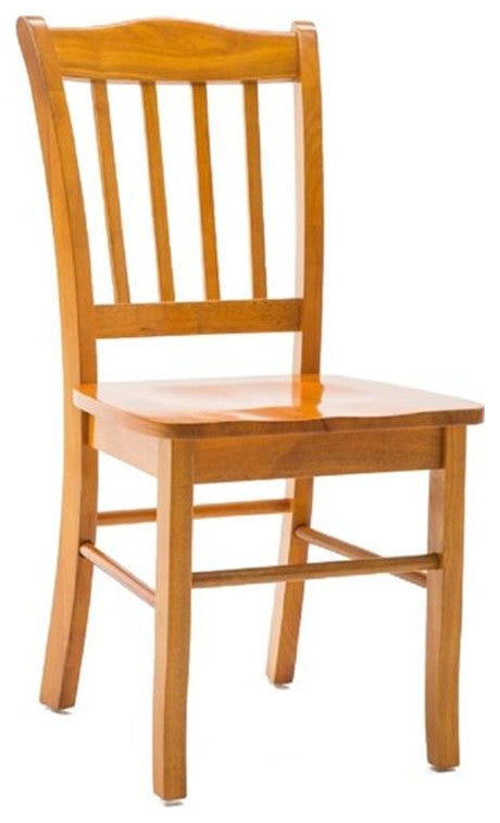 Boraam Wood Shaker Dining Chair in Oak Finish (Set of 2)