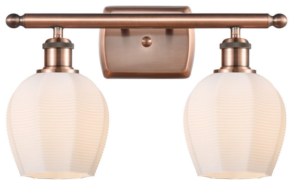 Innovations 516-2W-AC-G461-6 2 Light Bath Vanity Light, Antique Copper