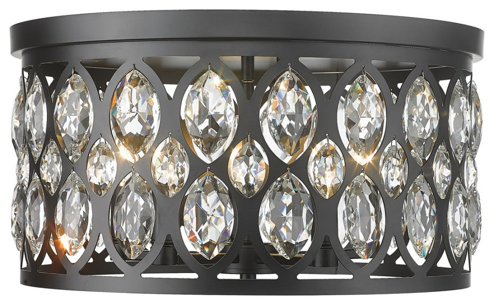 Zlite 6010F18MB 5-Light Flush Mount, Clear