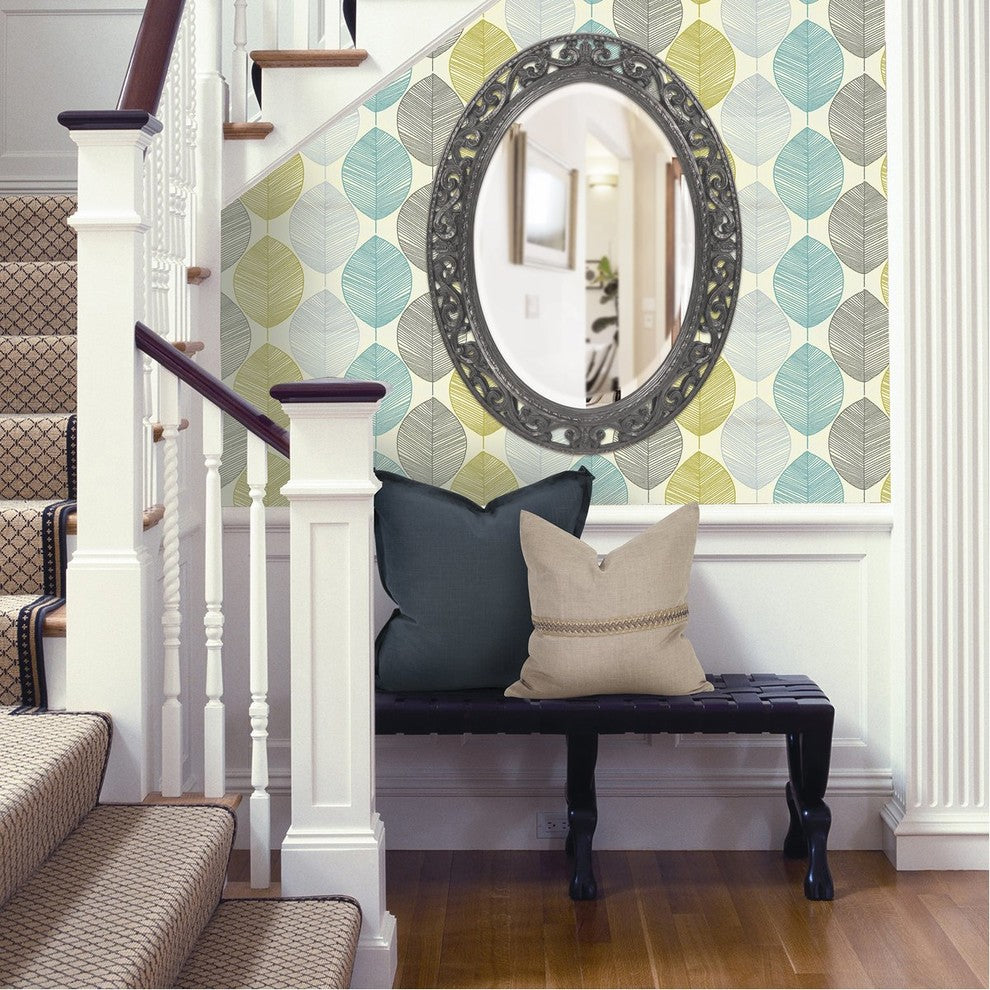 Suzanne Oval Mirror, Charcoal Gray