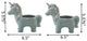 Set Of 2 Ceramic Unicorn Pot, Teal