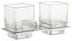 Caster 3 Series Dual Toothbrush Holder, Brushed Nickel
