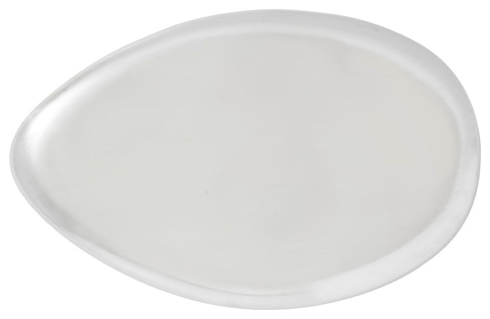 River Stone Coffee Table, Silver Leaf, Small