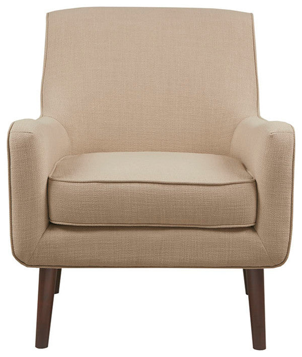 Madison Park Oxford Mid Century Low Armed Accent Chair, Sand Tan