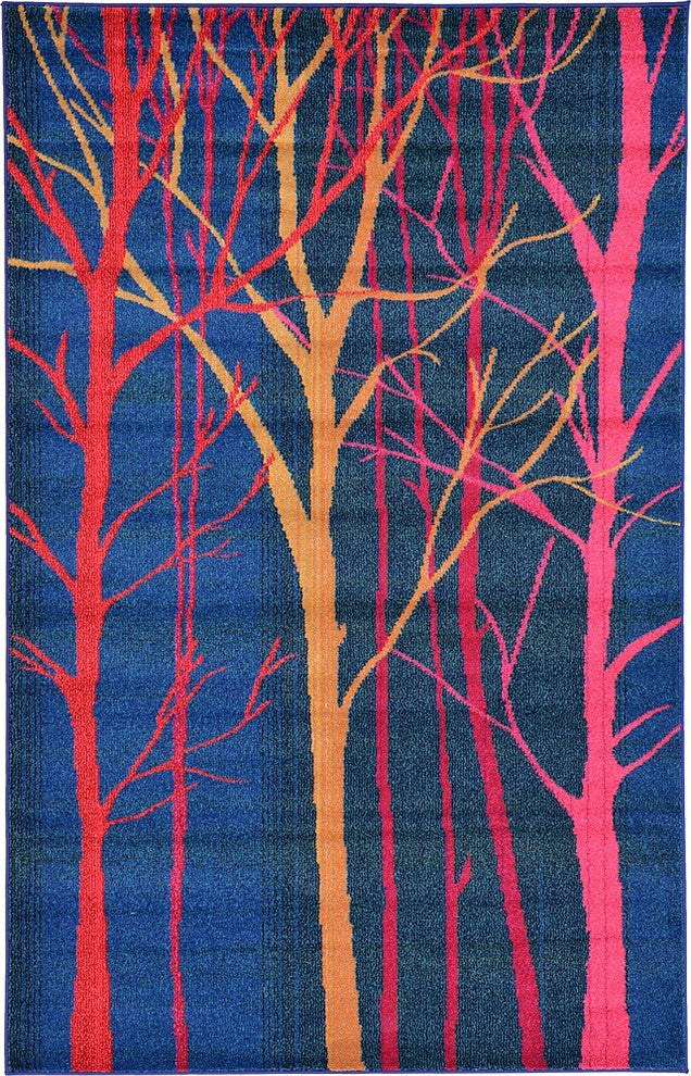 Rug Unique Loom Estrella Blue Rectangular 5' 0 x 8' 0