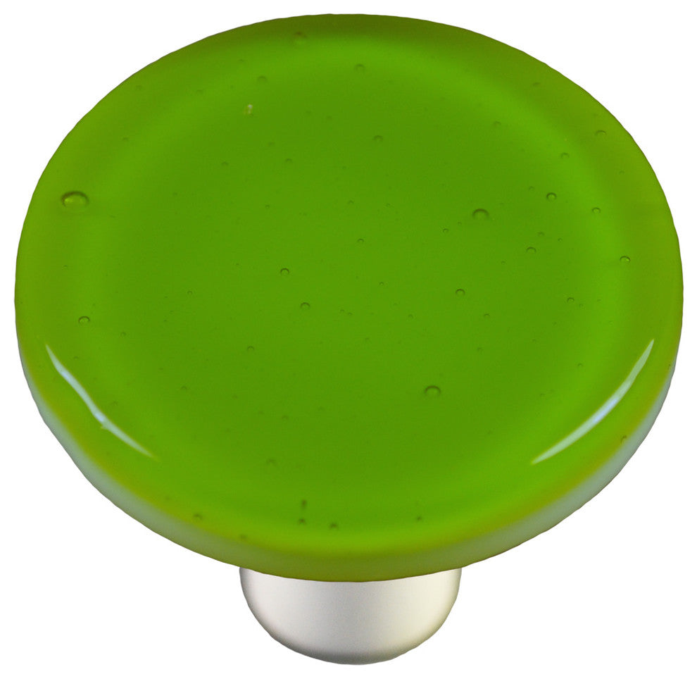 Spring Green Knob Round, Black Post