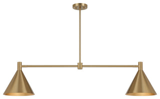 Pharos 2-Light Linear Chandelier, Noble Brass by Breegan Jane