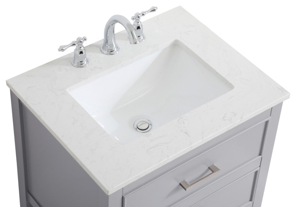 Home Living 24" Single Bathroom Vanity, Gray