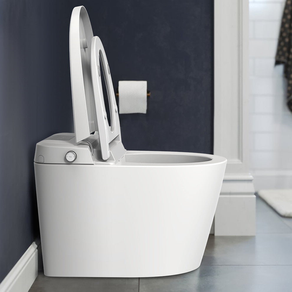 Multifunction Single Flush Ceramic Smart Toilet, Heated Seat