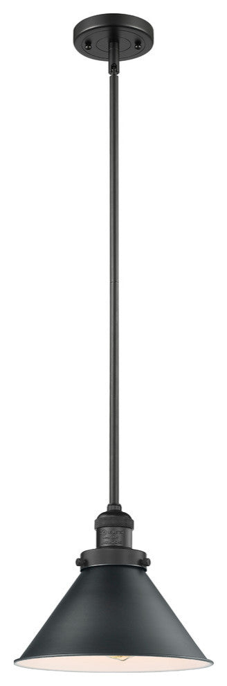 1-Light Briarcliff 10" Mini Pendant, Matte Black