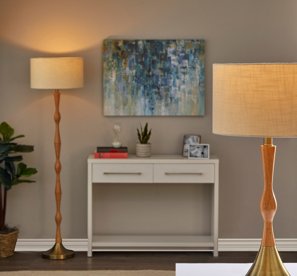 Eve Floor Lamp, Natural, 61.25"