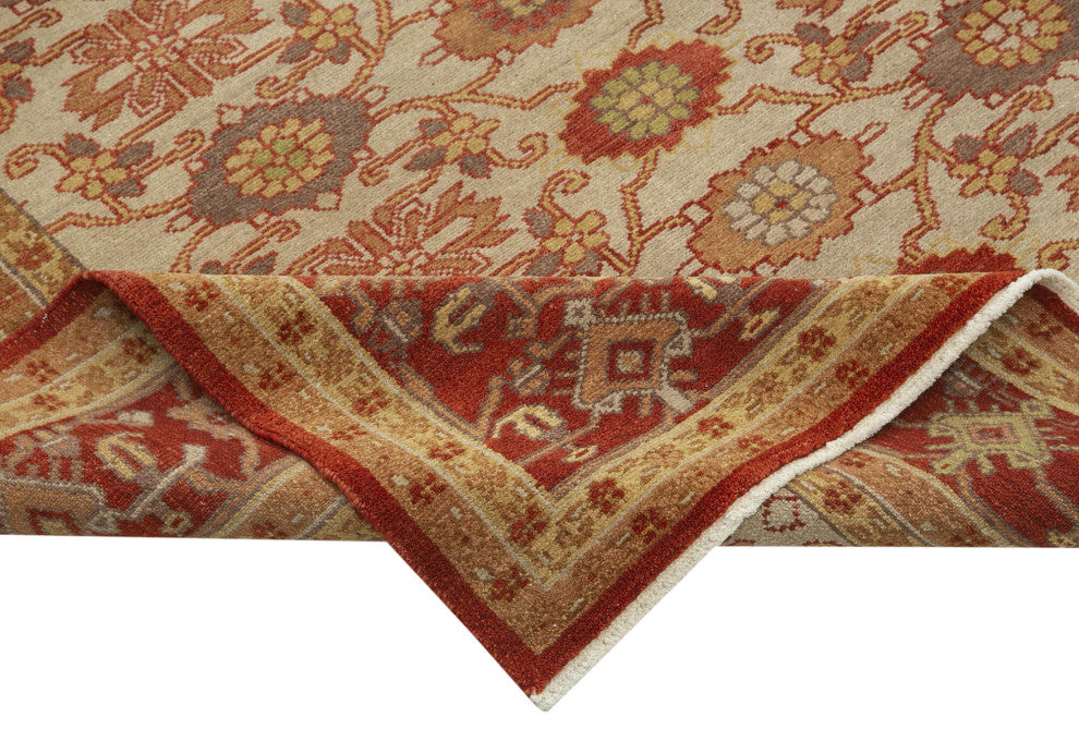 Rug N Carpet - Handwoven Oriental 8' 0" x 9' 10" Unique Oushak Area Rug