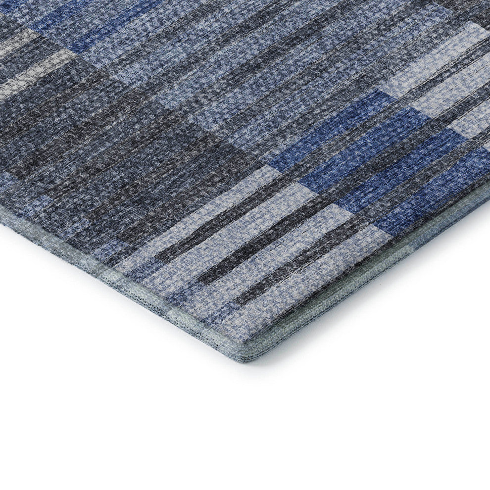 Premium Machine Washable Mayfield AMF687 Blue 2'6" x 3'10" Rug